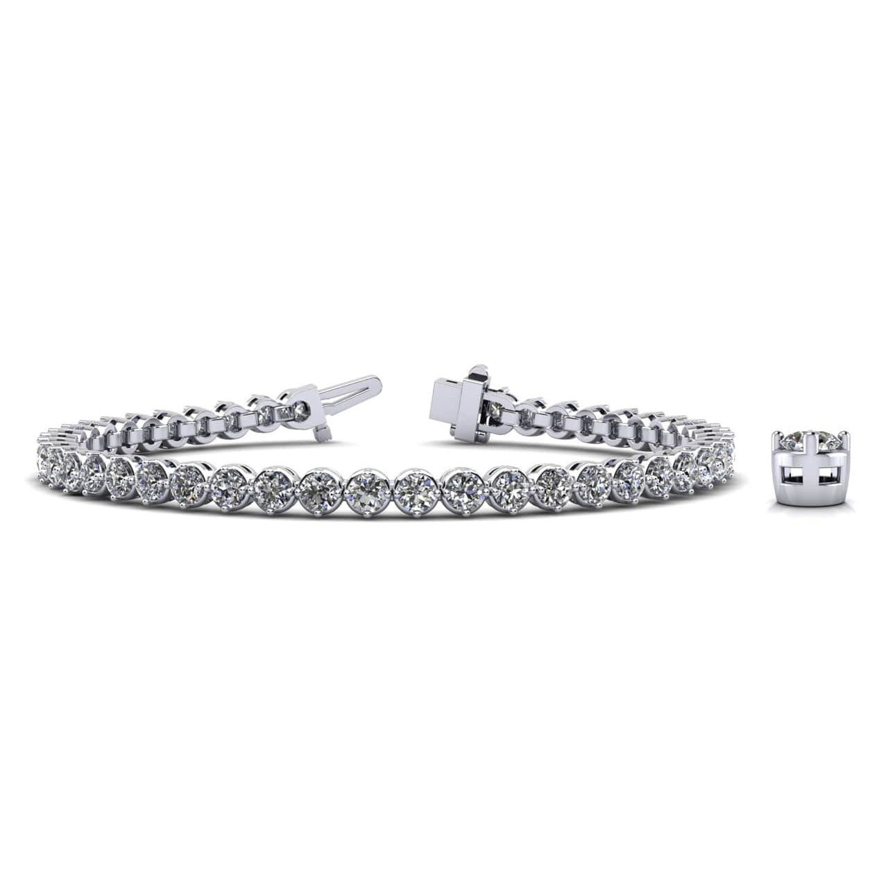 Dazzling Four Prong Diamond Tennis Bracelet