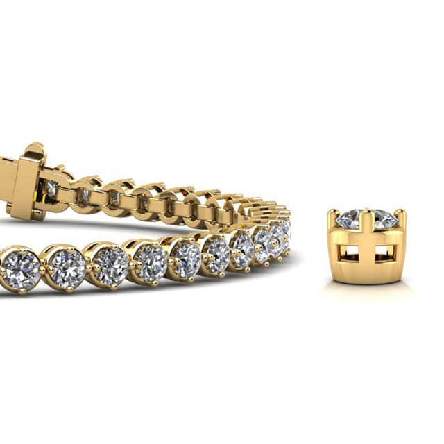 Dazzling Four Prong Diamond Tennis Bracelet