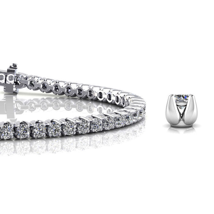 Enchanted Tulip Diamond Tennis Bracelet