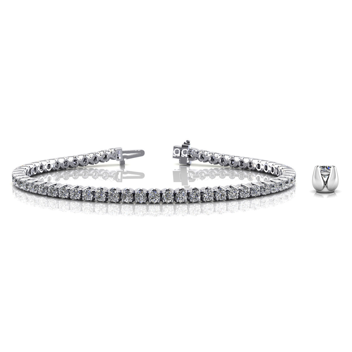 Enchanted Tulip Diamond Tennis Bracelet