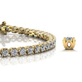 Load image into Gallery viewer, Lotus Flower Diamond Tennis Bracelet
