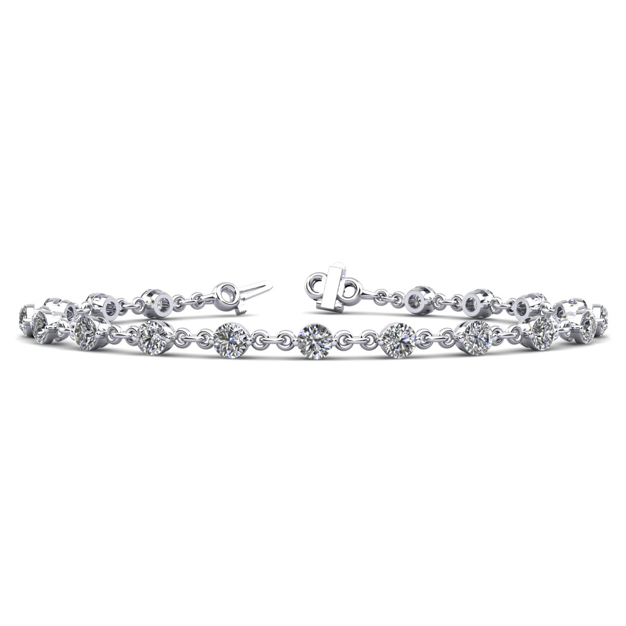 Diamond And Chain Link Bracelet