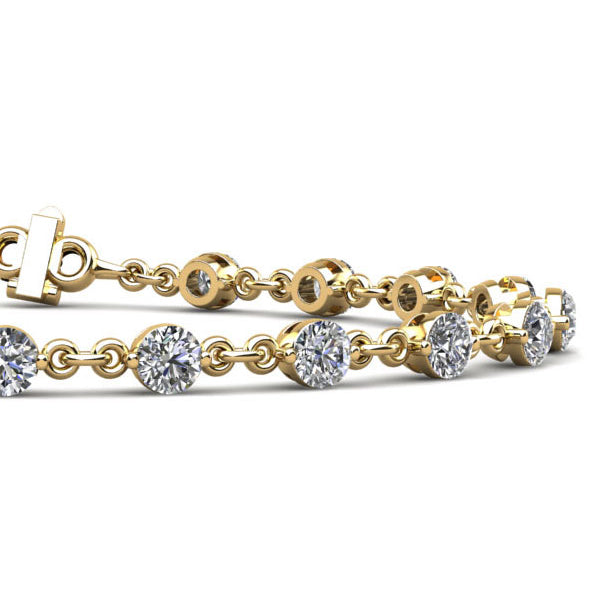 Diamond And Chain Link Bracelet