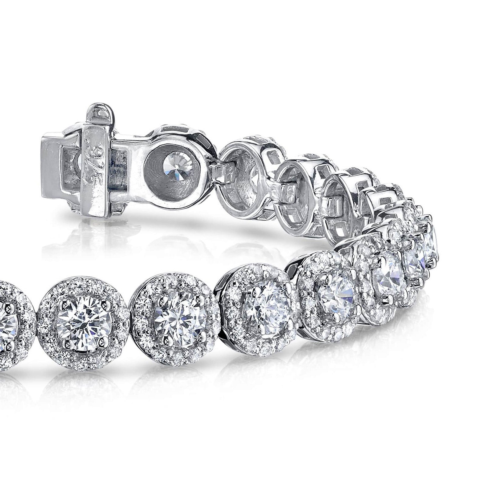 Round Halo Diamond Bracelet