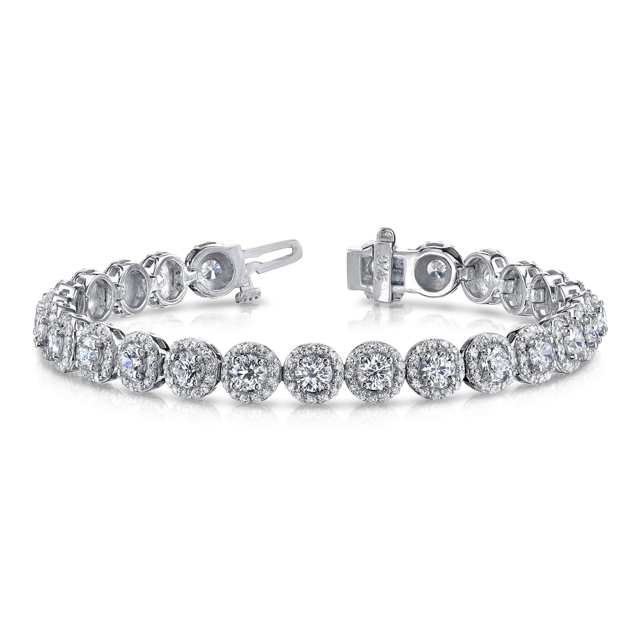 Round Halo Diamond Bracelet