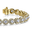 Load image into Gallery viewer, Round Halo Diamond Bracelet
