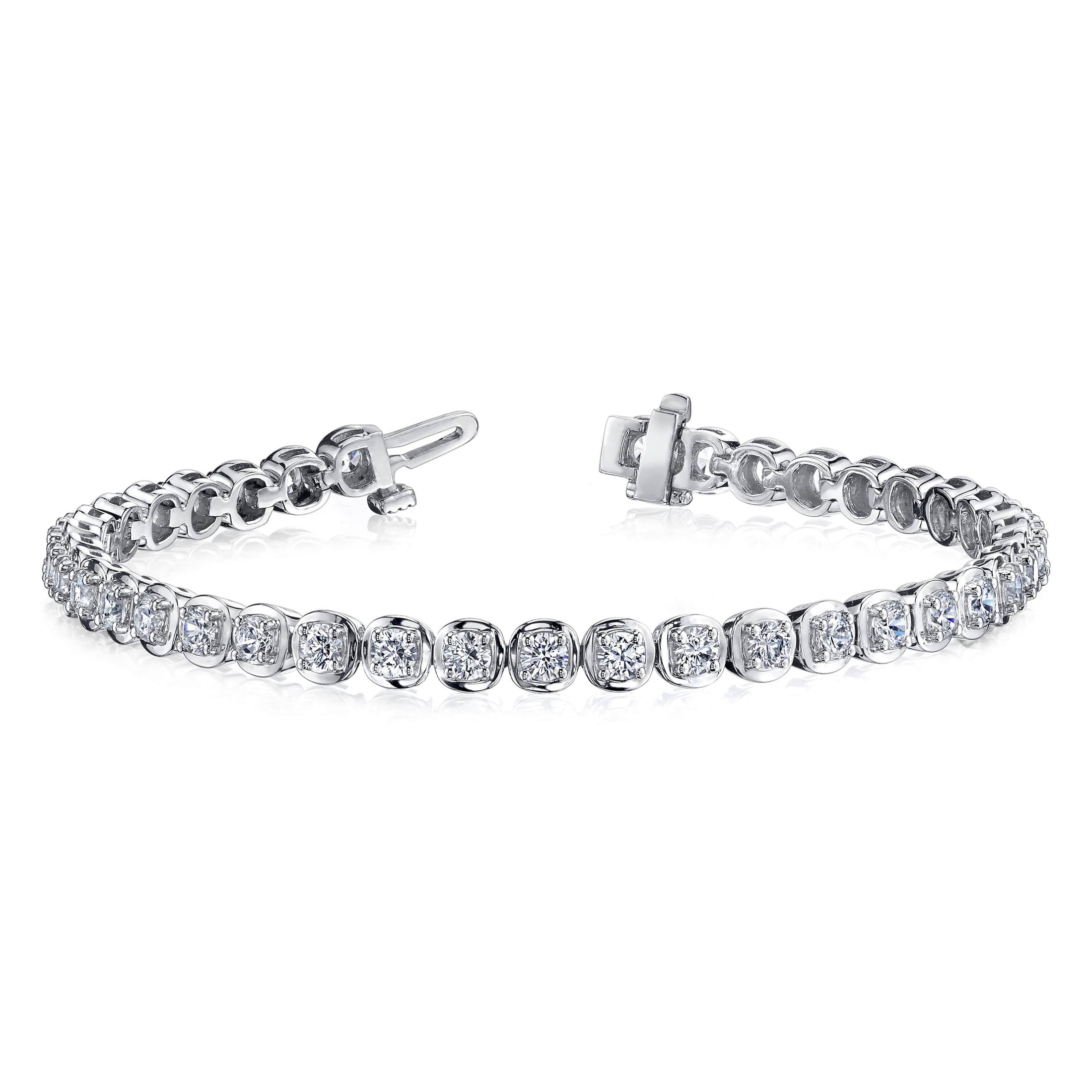 Cushion Inspired Round Diamond Bracelet