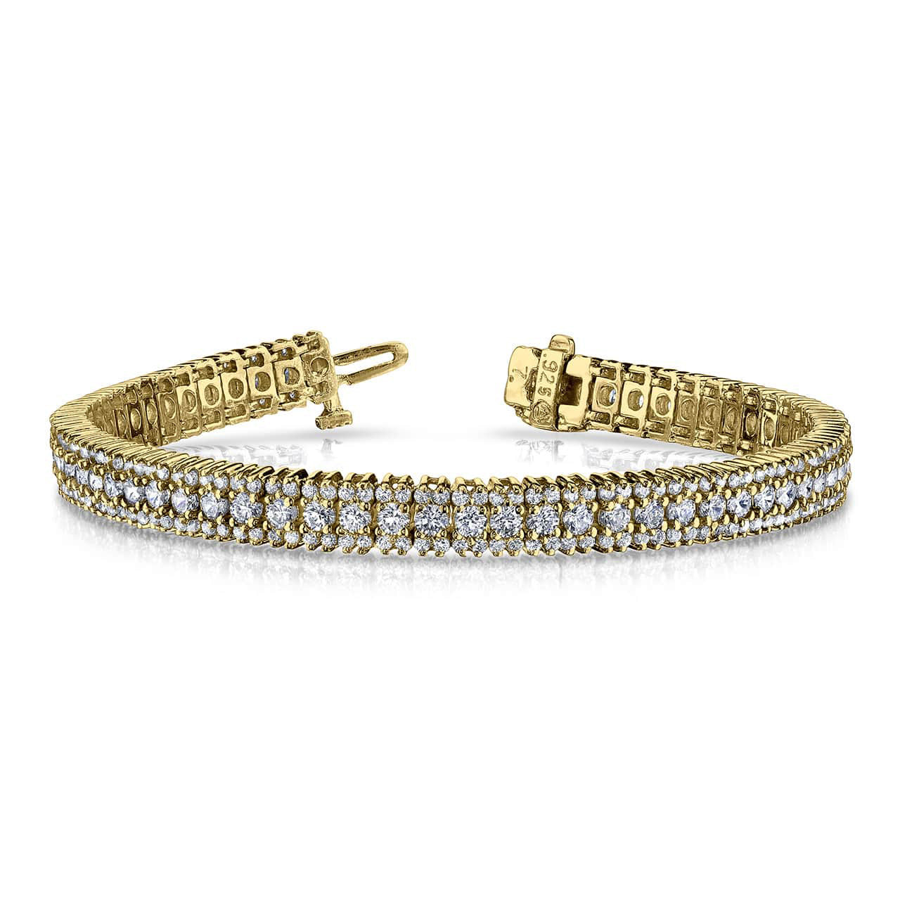 Round And Princess Diamond Bracelet