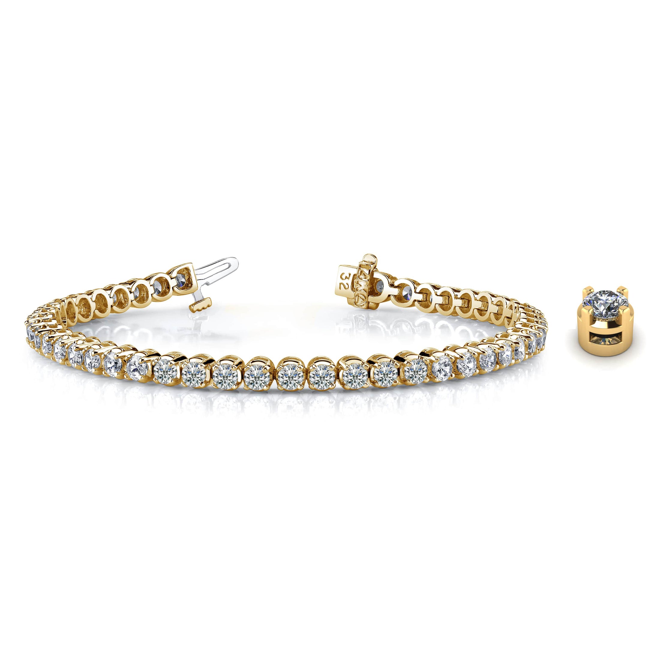 Classic Four Prong Diamond Tennis Bracelet