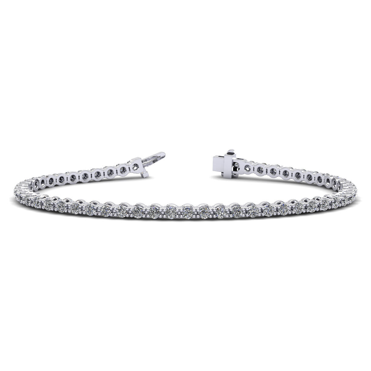 Classic Link Diamond Tennis Bracelet