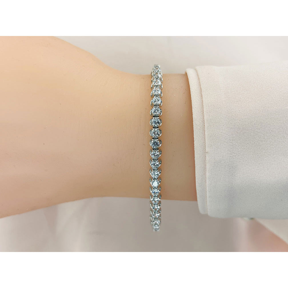 Scoop Link Diamond Tennis Bracelet