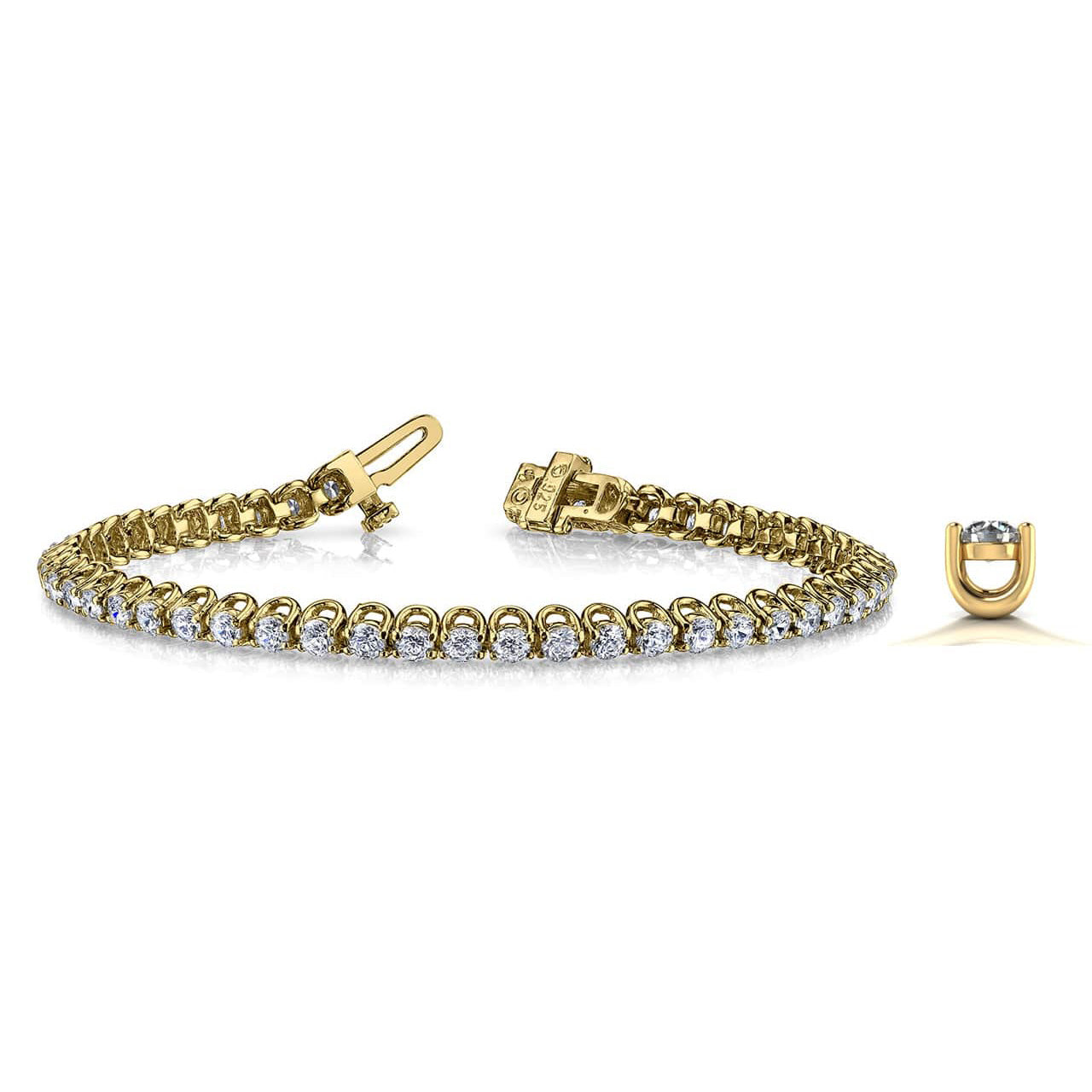 Scoop Link Diamond Tennis Bracelet