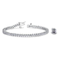 Load image into Gallery viewer, 2 Prong Set Round Diamond Tennis Bracelet
