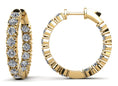 Load image into Gallery viewer, Diamond Crown Hoop Earrings Small
