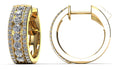 Load image into Gallery viewer, Three Row Brilliant Huggie Diamond Hoop Earrings
