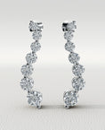 Load image into Gallery viewer, Wavy Journey Round Link Diamond Earrings
