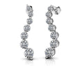 Load image into Gallery viewer, Wavy Journey Round Link Diamond Earrings
