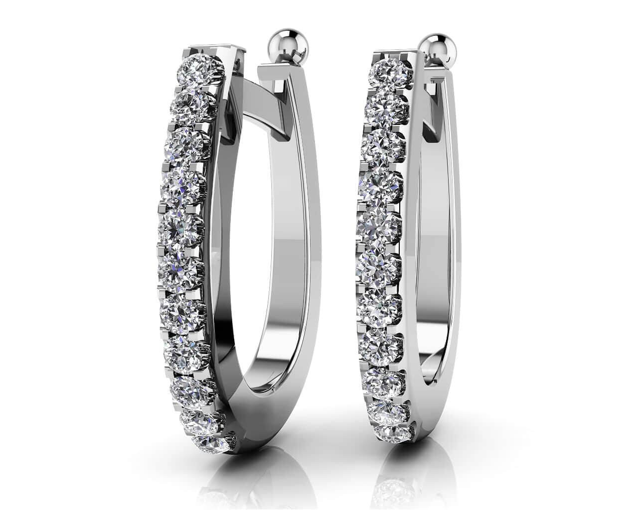 Classic Diamond Hoop Earrings