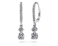 Load image into Gallery viewer, Double Drop Diamond Hoop Earrings
