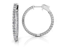 Load image into Gallery viewer, Single Row Inside Out Diamond Hoop Earring Small
