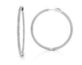 Load image into Gallery viewer, Single Row Inside Out Diamond Hoop Earring Medium
