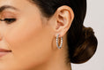 Load image into Gallery viewer, Shared Prong Diamond Hoop Earrings Small
