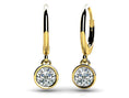 Load image into Gallery viewer, Bezel Set Diamond Drop Earrings
