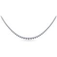 Load image into Gallery viewer, Timeless Three Prong Diamond Tennis Necklace
