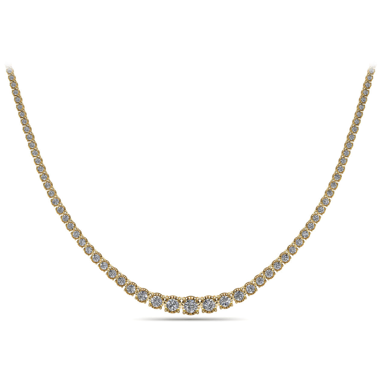 Diamond Crown Tennis Necklace