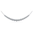 Load image into Gallery viewer, Four Prong Strand Necklace With Graduated Diamonds And Chain
