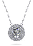 Load image into Gallery viewer, Double Halo Brilliance Diamond Pendant
