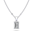 Load image into Gallery viewer, Emerald Cut Shaped Diamond Pendant
