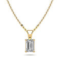 Load image into Gallery viewer, Emerald Cut Shaped Diamond Pendant
