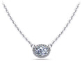 Load image into Gallery viewer, Oval Halo Diamond Pendant
