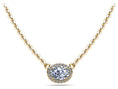 Load image into Gallery viewer, Oval Halo Diamond Pendant
