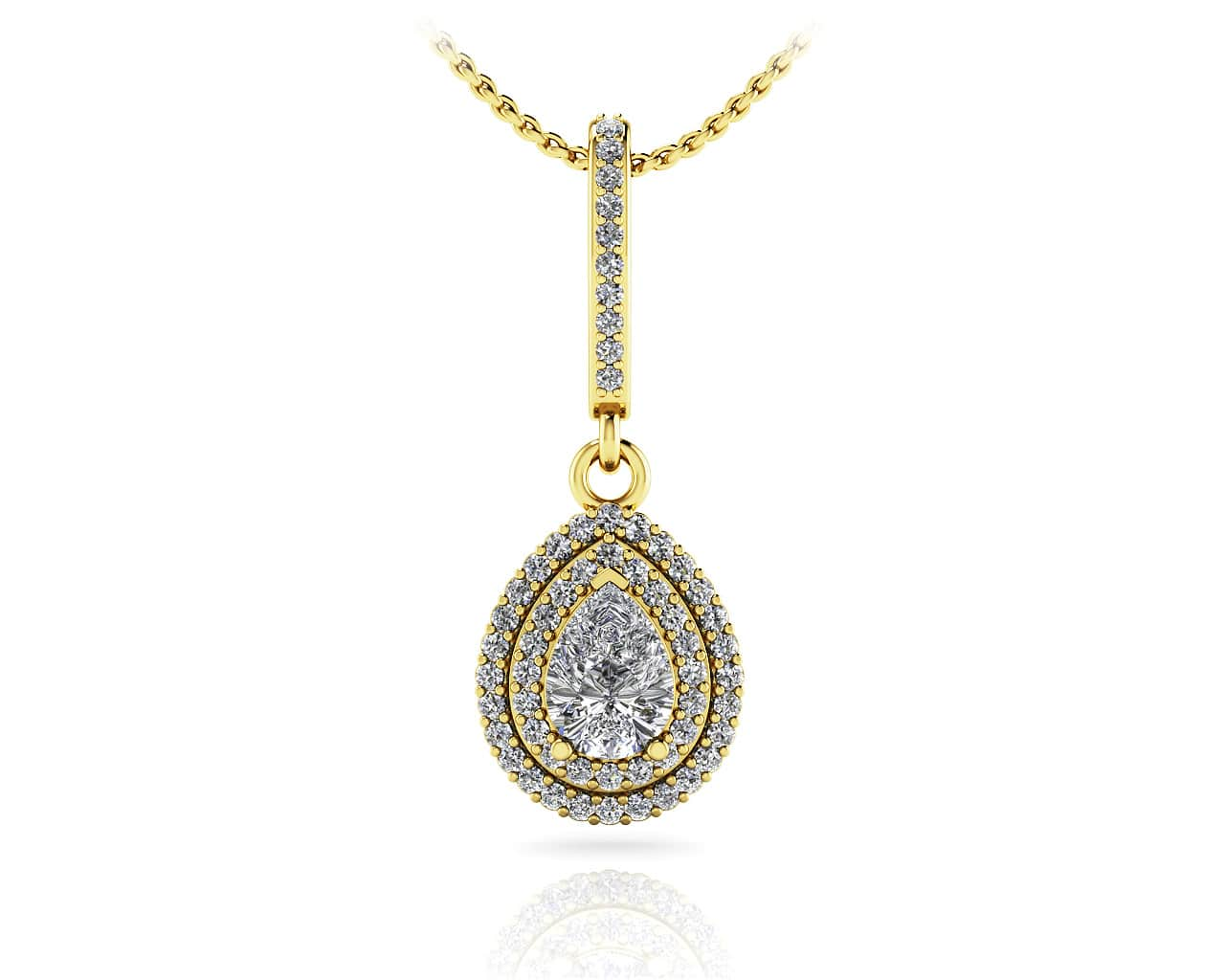 Vintage Teardrop Diamond Pendant