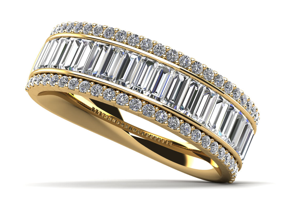 Round And Baguettes Brilliance Anniversary Ring