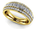 Load image into Gallery viewer, Three Row Princess Cut And Round Diamond Ring
