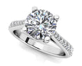 Load image into Gallery viewer, Timeless Round Engagement Ring With Side Diamonds
