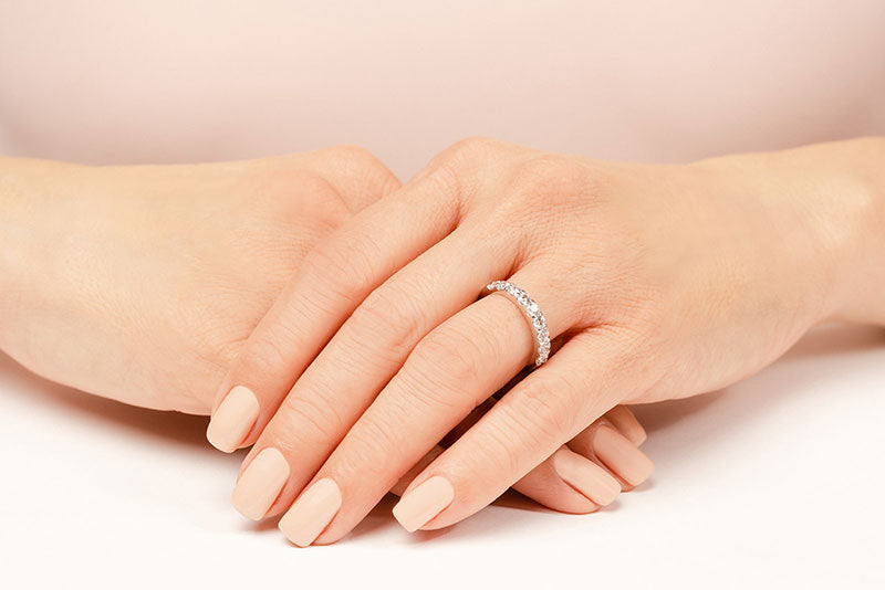 Shared Prong Diamond Anniversary Ring