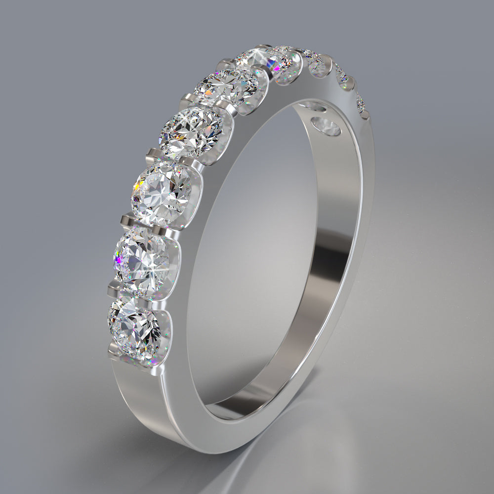 Shared Prong Diamond Anniversary Ring