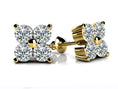 Load image into Gallery viewer, Quad Block Diamond Studs Solitaire Earrings
