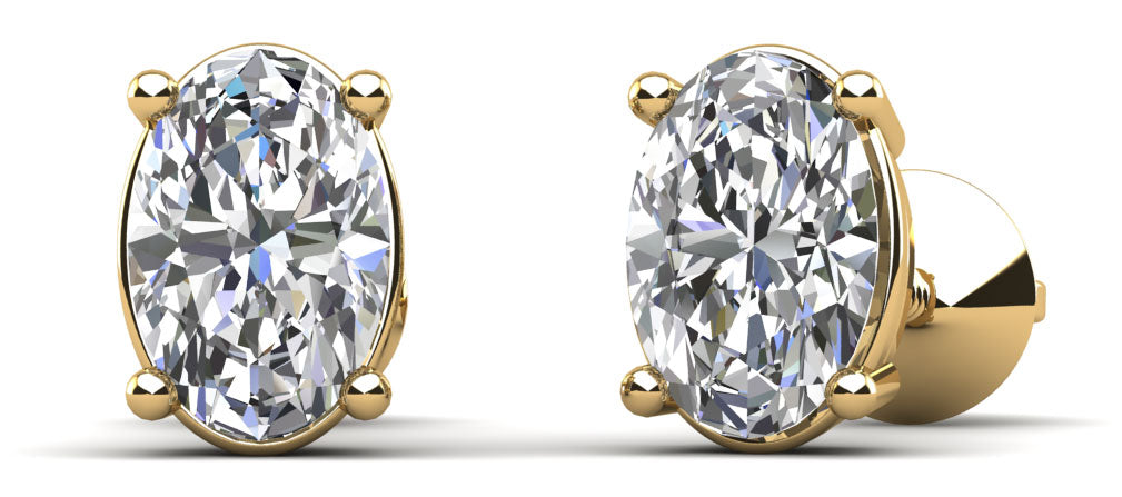 Oval Opulence Diamond Stud Earrings