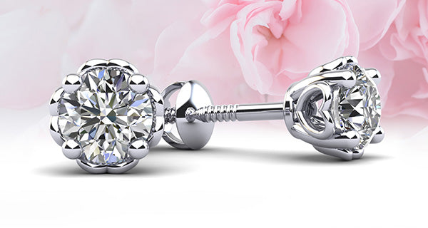 Dearest Sweetheart Diamond Stud Earrings