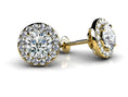 Load image into Gallery viewer, Circle Designer Diamond Stud Earrings
