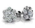 Load image into Gallery viewer, Flower Shaped Diamond Cluster Stud Earrings
