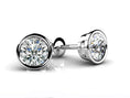 Load image into Gallery viewer, Bezel Set Round Diamond Stud Earrings
