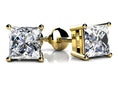 Load image into Gallery viewer, Princess Cut Diamond Stud Earrings
