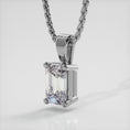 Load and play video in Gallery viewer, Emerald Cut Shaped Diamond Pendant
