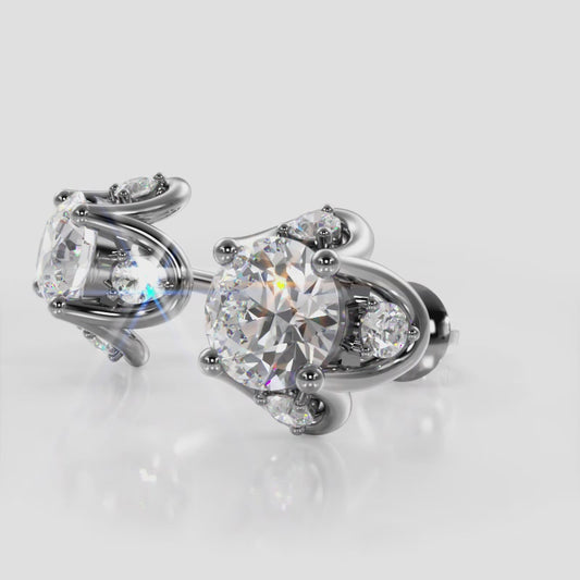Tulip Diamond Studs